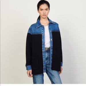 ISO SANDRO MIXED MATERIAL JACKET